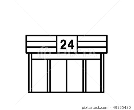 Convenience store pattern 24 (line drawing) Convenience store pattern 24 (line drawing) 49555480