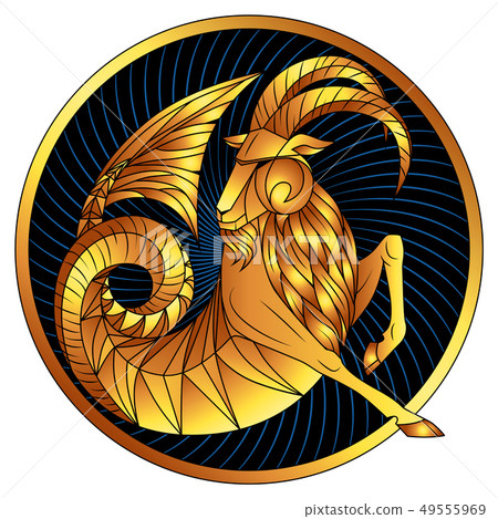 Capricorn golden zodiac sign gilt horoscope symbol Capricorn golden zodiac sign gilt horoscope symbol 49555969