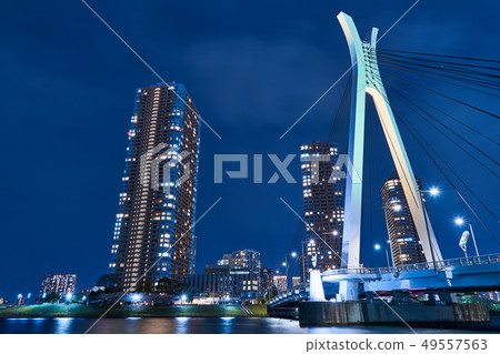 Night view of Sumida River Chuo Ohashi 49557563