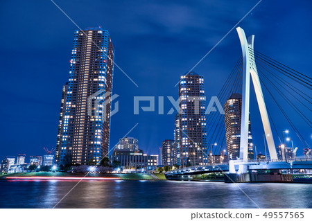 Night view of Sumida River Chuo Ohashi 49557565