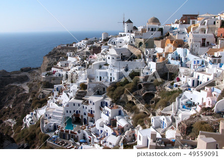 White Santorini houses White Santorini houses 49559091