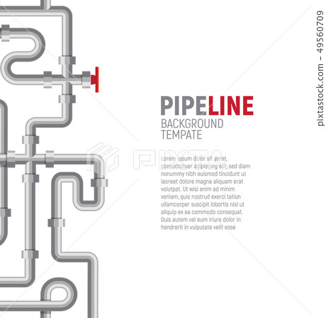 Pipelines poster concept. Pipes pattern, boiler room, piping, plumbing banner design template for 49560709