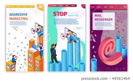 Set Stop Aggressive Marketing, Mail Messenger. 49561464