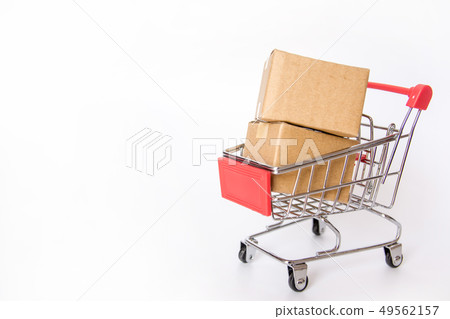 Shopping concept : Cartons or Paper boxes 49562157