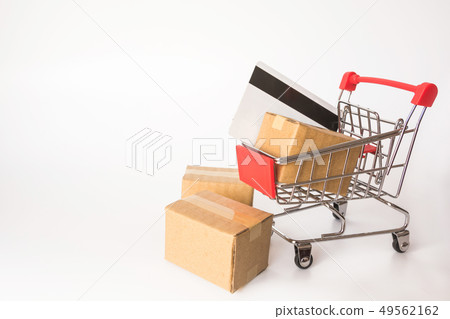 Shopping concept : Cartons or Paper boxes 49562162