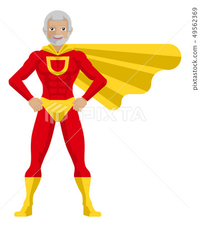 Superhero Mature Man Cartoon Superhero Mature Man Cartoon 49562369