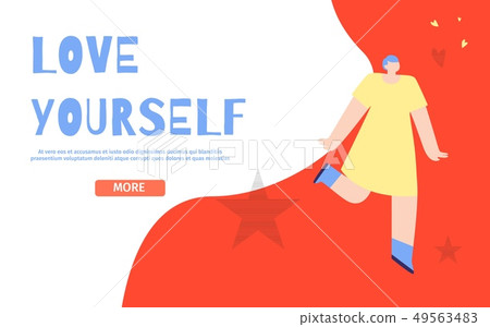Love Yourself Landing Page Flash Contrast Style 49563483