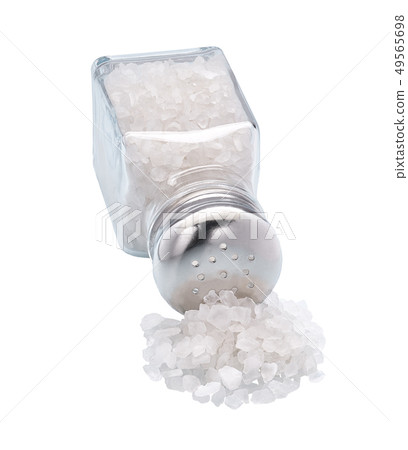 Glass salt shaker isolated Glass salt shaker isolated 49565698