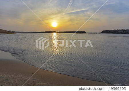 Japan Sea Sunset Park Sunset Niigata Izumozakicho Japan Sea Sunset Park Sunset Niigata Izumozakicho 49566305