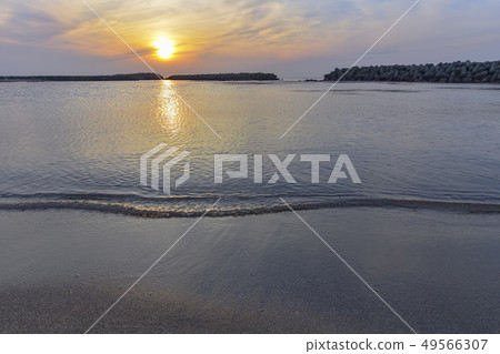 Japan Sea Sunset Park Sunset Niigata Izumozakicho Japan Sea Sunset Park Sunset Niigata Izumozakicho 49566307