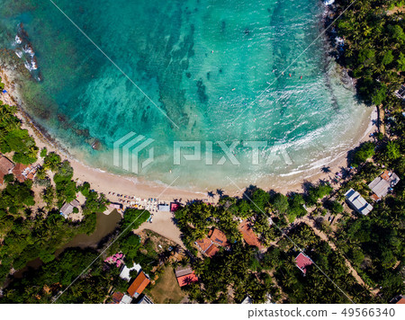 Hiriketiya Beach in Sri Lanka aerial view 49566340