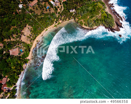 Hiriketiya Beach in Sri Lanka aerial view 49566358