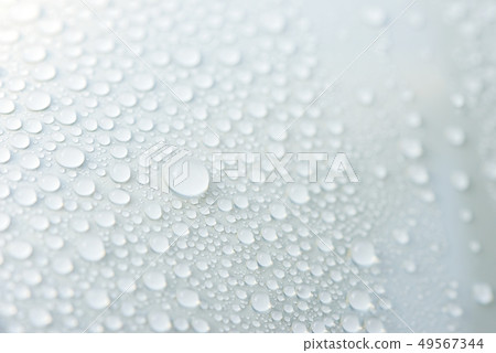 Motorcycle Macro shot of water drops Car wash & water repellent coating 49567344