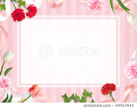 Background-Carnation-Mother's Day-Pink Stripe-Frame 49567643