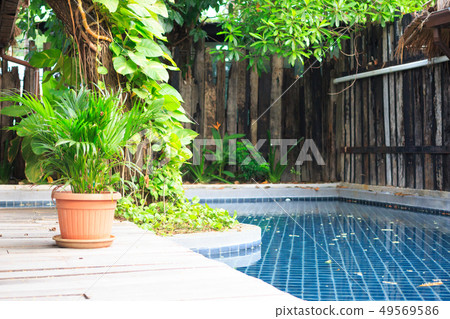 luxury villa and blue swimming pool luxury villa and blue swimming pool 49569586