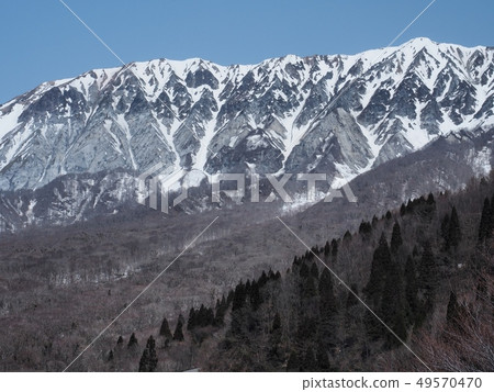 View of spring Oyama from the viewpoint of the key-cage cape Oyama south wall Oyama 49570470