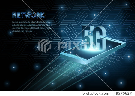 5G wifi wireless technology template background 49570627