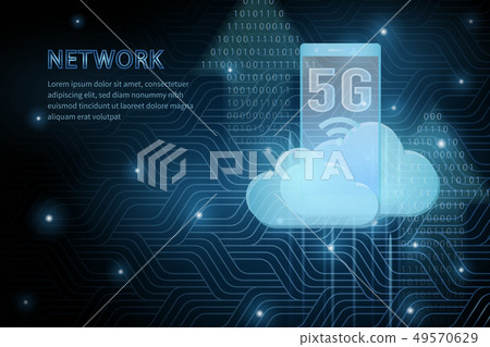 5G wifi wireless technology template background 49570629