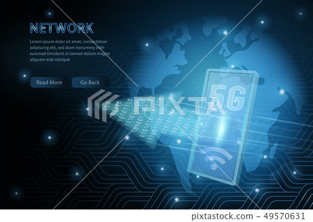 5G wifi wireless technology template background 49570631