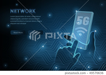 5G wifi wireless technology template background 49570636