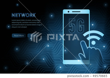 5G wifi wireless technology template background 49570665