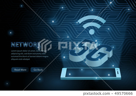 5G wifi wireless technology template background 49570666