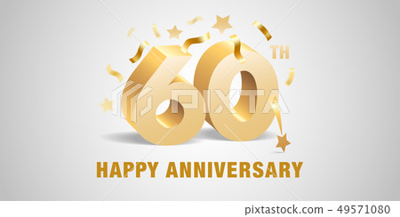 60 years anniversary vector icon, logo 49571080