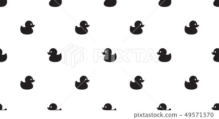 duck rubber seamless pattern vector ducky cartoon  49571370