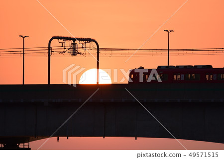 [Sunset] Tokoname City Train Line Chubu International Airport Dusk 49571515