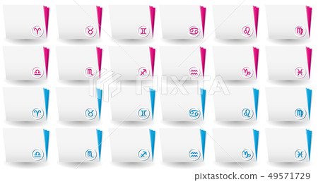 Zodiac male and female files blue and pink 49571729
