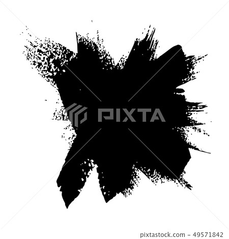 Abstract hand drawn ink dry brush banner. Vector illustration. 49571842