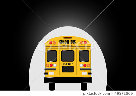School bus passing through the tunnel 49571869