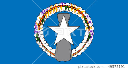 Flag Northern Mariana Islands in official, vector 49572191