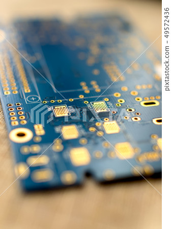 Circuitboard with resistors microchips and smd Circuitboard with resistors microchips and smd 49572436