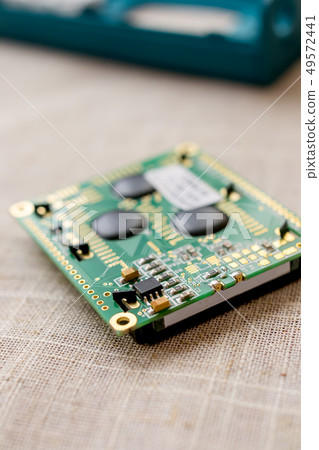 Circuitboard with resistors microchips and smd Circuitboard with resistors microchips and smd 49572441