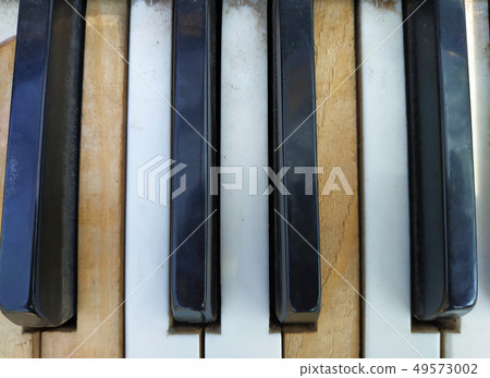 Old piano keys,music background 49573002