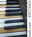 Old piano keys,music background 49573003