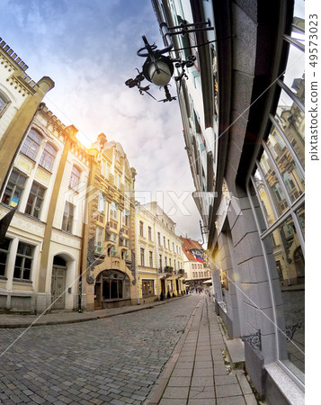 Old houses on Old city streets. Tallinn. Estonia Old houses on Old city streets. Tallinn. Estonia 49573023