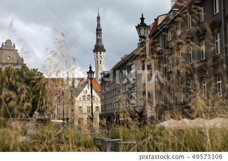Old houses on  Old city streets. Tallinn. Estonia 49573106