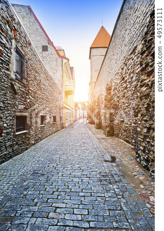 Medieval tower, part of the city wall, Tallinn, Es Medieval tower, part of the city wall, Tallinn, Es 49573111