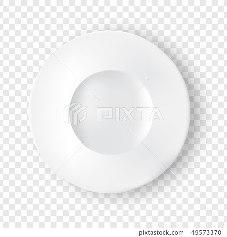 Mock up Realistic White Plate or Dish for food 49573370
