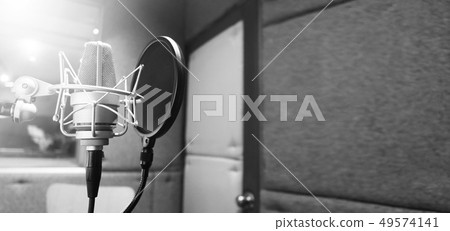 Studio microphone with shock mount and pop filter Studio microphone with shock mount and pop filter 49574141