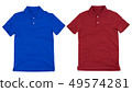 Set of polo shirt solated on white background. 49574281