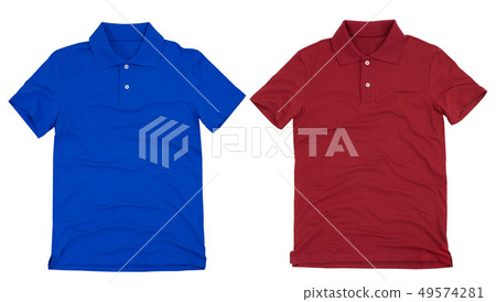 Set of polo shirt solated on white background. 49574281