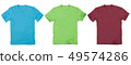 Set of t-shirt solated on white background. 49574286