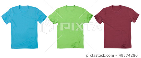 Set of t-shirt solated on white background. Set of t-shirt solated on white background. 49574286