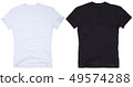 Set of t-shirt solated on white background. 49574288