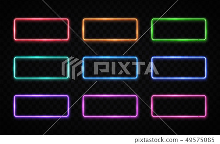 Colorful neon frames set. Red, green, blue, pink yellow purple rectangle backgrounds. Color square Colorful neon frames set. Red, green, blue, pink yellow purple rectangle backgrounds. Color square 49575085