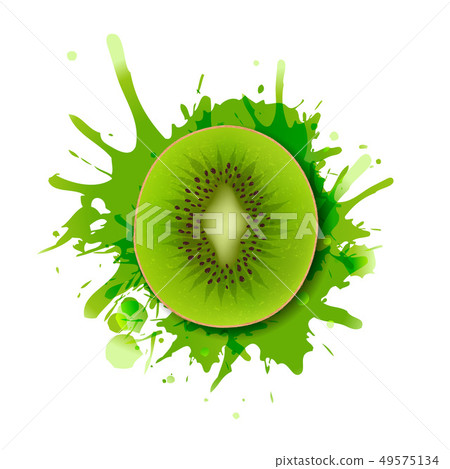Kiwi Fruits With Paint 49575134