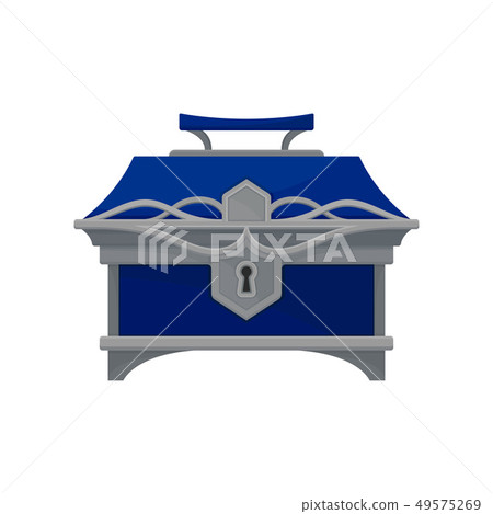 Blue chest on white background. Vector illustration. 49575269